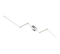 BRILONER - Plafonnier LED à lumière indirecte, orientable, couleur de lumière blanc chaud, plafonnier LED, lampe de salon, lampe de chambre, lampe de cuisine, 227,2x12x5 cm, couleur aluminium
