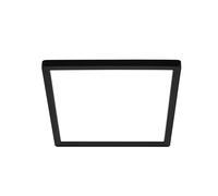 BRILONER - Plafonnier LED à lumière indirecte, plat, lumière blanc neutre, lampe LED, plafonnier LED, lampe de salon, panneau LED, lampe de cuisine, plafonnier, 24x24x3 cm, noir