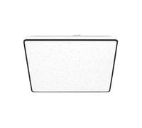 BRILONER - Plafonnier LED avec ciel étoilé, Plafonnier LED Décor étoilé, Effet Backlighte, Plat, Lumière blanche neutre, 370x370x45 mm, Noir