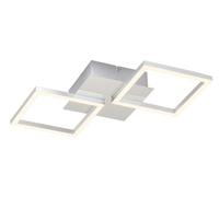 BRILONER - Plafonnier LED avec couleur de lumière blanc chaud, orientable, 5,5 watts chacun, 500 lumens chacun, plafonnier LED, lampe de cuisine, 47x22,6x7,3 cm, chrome-aluminium