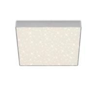 BRILONER - Plafonnier LED avec décor étoilé, plafonnier LED sans cadre, LED en saillie, température de couleur blanc neutre, 287x287 mm, couleur argentée