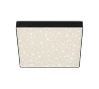 BRILONER - Plafonnier LED avec décor étoilé, plafonnier LED sans cadre, LED en saillie, température de couleur blanc neutre, 287x287 mm, noir