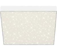 BRILONER - Plafonnier LED avec décor étoilé, plafonnier LED sans cadre, LED en saillie, température de couleur blanc neutre, 287x287 mm, blanc