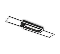 Briloner - Plafonnier LED avec lumière centrale, couleur de lumière blanc chaud, interrupteur séparé, fonction mémoire, lampe de salon orientable, noir