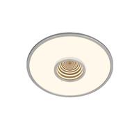 BRILONER - Plafonnier LED avec miroir infini, effet tunnel 3D, surfaces lumineuses commutables individuellement, lampe LED, lampe de salon, lampe de chambre, lampe de cuisine, 42x4 cm, chrome mat