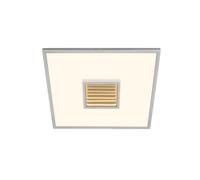BRILONER - Plafonnier LED avec miroir Infinity, effet tunnel 3D, éclairage individuel, lampe LED, plafonnier, lampe de salon, lampe de chambre, lampe de cuisine, 42x42x4 cm, chrome mat