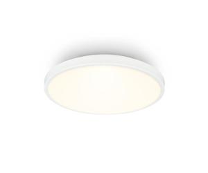 BRILONER - Plafonnier LED avec panneau décoratif, lumière blanche chaude, 10W, 1200lm, salon, chambre, luminaire plafonnier, 24 x 6 cm, blanc