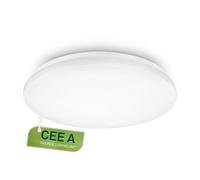 BRILONER - Plafonnier LED blanc neutre, classe énergétique A, 12W, 2520lm, 50.000h éclairage, plafond salon, lustre chambre, luminaire plafonnier, lustre cuisine, 38 x 6,5 cm, blanc