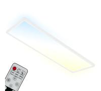 BRILONER - Plafonnier LED CCT Rétroéclairé, Variable Avec Télécommande, Pour Chambre et Salon, Blanc Chaud/Neutre/Froid, 580x200x30mm (LxlxH)
