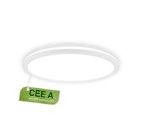 BRILONER - Plafonnier LED, CEE A source lumineuse, 11,4 W 2400 lm, design extra plat, lumière indirecte, panneau lumineux moderne, éclairage salon, cuisine, chambre, couloir, 29x3 cm, blanc