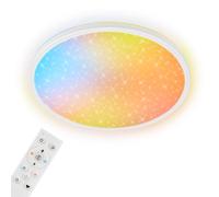 Briloner - Plafonnier LED Ciel Étoilé AuraGlow Dimmable 37,5 cm Blanc