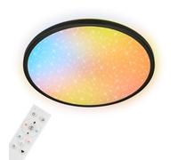 Briloner - Plafonnier LED Ciel Étoilé AuraGlow Dimmable 37,5 cm Noir