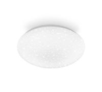 BRILONER - Plafonnier LED, effet ciel étoilé, intensité variable, très lumineux, lumière blanc neutre, lampe de plafond, salon, cuisine, chambre, 28 x 6,5 cm, Blanc