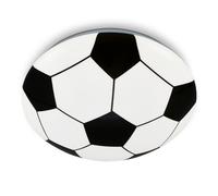 BRILONER - Plafonnier LED football, lampe football, lampe pour chambre d'enfant, plafonnier chambre d'enfant, verre, 12 watts, 275x65 mm, Noir-blanc