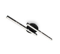 BRILONER - Plafonnier LED, lampe de plafond avec effet pailleté, 10,5 watts, 1400 lumens, 3000 Kelvin, noir, 600x140x52mm (LxlxH)