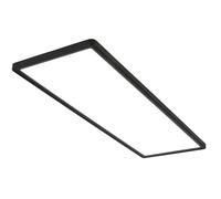 BRILONER - Plafonnier LED, Lampe LED, Luminaire Plafonnier, Plafonnier Chambre, Plafonnier Salon, Lampe Chambre, effet rétroéclairé, lumière blanc neutre, 3.000 lumens, noir, 580x200x30mm (LxlxH)