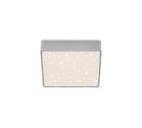 Plafonnier LED BRILONER LEUCHTEN FLAME STAR, 11 W, 1000 lm, IP20, couleur argent, métal-plastique, 15,7 x 15,7 x 3,6 cm