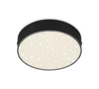 Briloner - Plafonnier Led Leuchten Flame Star, 11 W, 1000 Lm, Ip20, Noir, Métal-Plastique, 15,7 Cm