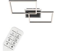 Briloner - Plafonnier Leuchten Frame, 40 W, 4200 Lm, Ip20, Noir, Métal-Plastique, Intensité Lumineuse Variable, Cct, 50 X 38,8 X 8 Cm