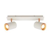 BRILONER - Plafonnier orientable, douille GU10, max. 9 W, plafonnier, spot de plafond, luminaire plafonnier, lustre salon, lumière plafond, lustre chambre, lampe plafond, 40 cm, gris clair-coffee