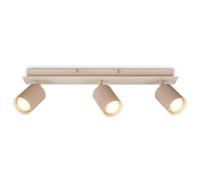 BRILONER - Plafonnier orientable, douille GU10, max. 9 W, spot de plafond, luminaire plafonnier, lustre salon, lumière plafond, lustre chambre, salle à manger, 45 cm, Beige
