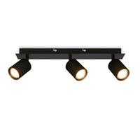 BRILONER - Plafonnier orientable, douille GU10, max. 9 W, spot de plafond, luminaire plafonnier, lustre salon, lumière plafond, lustre chambre, salle à manger, 45 cm, Noir
