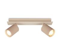BRILONER - Plafonnier orientable, douille GU10, max. 9 W, spot de plafond, luminaire plafonnier, lustre salon, lumière plafond, lustre chambre, salle à manger, 32 cm, Beige