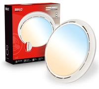Briloner Plafonnier ventilateur télécommande Ø44cm rond 23,5W 2700lm 3000K-6500K blanc chaud à blanc lumière du jour 6 vitesses blanc - Ventilateur lampe chambre salon
