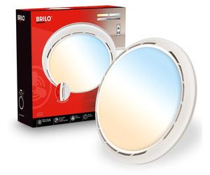 Briloner Plafonnier ventilateur télécommande Ø44cm rond 23,5W 2700lm 3000K-6500K blanc chaud à blanc lumière du jour 6 vitesses blanc - Ventilateur lampe chambre salon