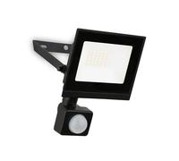 BRILONER - Projecteur LED extérieur avec détecteur de mouvement, lumière blanc neutre, 20W 1800lm, IP65 protection poussière et eau, éclairage extérieur pour jardin, garage, façade, 11x17x4 cm, Noir