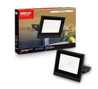 BRILONER - Projecteur LED extérieur avec lumière blanc neutre, 20 W 1800 lm, orientable, IP65 protection poussière et eau, éclairage extérieur pour jardin, garage, façade, 11 x 14,5 x 3 cm, Noir