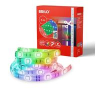 BRILONER - RGB LED Strip 5m, LED bande lumineuse raccourcissable, changement de couleur, chaîne lumineuse, télécommande, LED Band, LED Bar, LED Strip