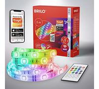 BRILONER - RGBIC LED Strip 5m, Magic RGBIC Lightband raccourcissable, App-Control, télécommande, capteur de musique, commande vocale, bande LED, bande LED RGBIC