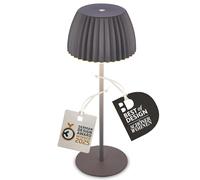 BRILONER - Riffle Lampe de table LED sans fil IP44 avec bord lumineux, variateur tactile, batterie remplaçable, lampe de chevet sans fil,German Design Award Winner, 14,5x36,5 cm, anthracite