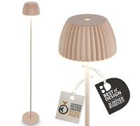 BRILONER - Riffle LED Lampadaire sans fil IP44 avec avec contrôle tactile, dimmable, fonction mémoire, lampadaire sur pied salon rechargeable, German Design Award Winner, 19x124 cm, beige