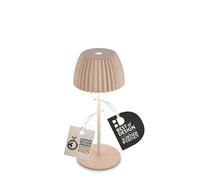BRILONER - Riffle Mini lampe de table LED sans fil IP44 avec bord lumineux, variateur tactile, batterie remplaçable, lampe de chevet sans fil, German Design Award Winner 2025, 8,5 x 20 cm, beige