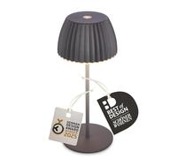 BRILONER - Riffle Mini lampe de table LED sans fil IP44 avec bord lumineux, variateur tactile, batterie remplaçable, lampe de chevet sans fil, German Design Award Winner 2025, 8,5x20 cm, anthracite