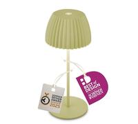 BRILONER - Riffle Mini lampe de table LED sans fil IP44 avec bord lumineux, variateur tactile, batterie remplaçable,lampe de chevet sans fil, German Design Award Winner 2025, 8,5x20 cm, vert