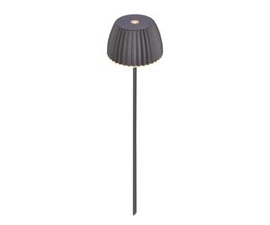 BRILONER - Riffle Mini lampe extérieur sans fil avec piquet, touch dimmer, fonction mémoire intégrée, ip44, batterie remplaçable, extérieur rechargeable, lampe balcon, 8,5 x 80.5 cm, anthracite
