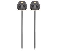 BRILONER - Riffle Nano lampe extérieur sans fil avec piquet 2 pièces, touch dimmer, fonction mémoire intégrée, ip44, batterie remplaçable, extérieur rechargeable, lampe balcon, 6x78.5 cm, anthracite