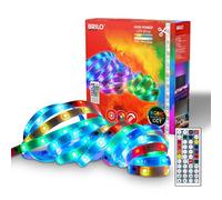 BRILONER - Ruban LED 5m avec télécommande, dimmable, RGB IC changement de couleur dynamique, CCT, rubans à LED, bande lumineuse, ruban pour escalier, ruban adhésif, 5000x10x3 mm, blanc