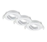 BRILONER - Set de 3 spots LED encastrables 230V plats, orientables, GU10, max. 7W, LED, spots de plafond, extra plat, 8 x 2,2 cm, blanc