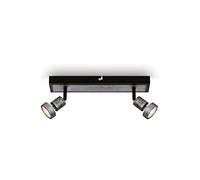 BRILONER - Spot de plafond LED, lampe de plafond LED orientable, plafonnier, lumière blanche chaude, Silver Crafted, 320x70x85 mm