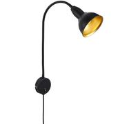 Briloner - Spot Mural Leuchten Hygge, 25 W, Ip20, Noir-Doré, Métal, Excl. 1x E14, 8 Cm