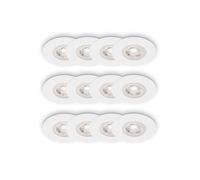 BRILONER Spots LED encastrables disponibles en différentes couleurs et finitions. (Lot de 12, blanc)