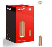 Briloner - Suspension Luminaire Réglable Hauteur GU10 Coffee 120 cm | Suspension D'Éclairage Intérieur Cuisine Chambre Salon Lampe Suspendue Table À Manger Éclairage De Plafond