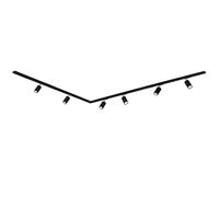 BRILONER - Système de rail lumineux, 6x spots GU10 orientables, forme L, 3m, noir
