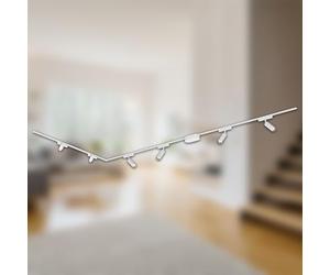 BRILONER - Système de rail Luxtrail set complet, 4x LED Spots, 2x LED Tracklight, forme L, lampes, système de rail lumineux pour plafond, rail pour spots, lampe de plafond, plafonnier, 3m, blanc