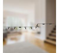Briloner - Système de rail Luxtrail set complet, 4x LED Spots, 2x LED Tracklight, forme U/forme Z, lampes, système de rail lumineux pour plafond, rail pour spot, plafonnier, plafonnier, 4m, noir