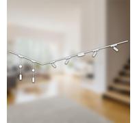 Briloner - Système de rail Luxtrail set complet, 4x spots LED, 2x suspensions LED réglables en hauteur, forme L, lampes, système de rail lumineux pour plafond, rail pour spots, plafonnier, 3m, blanc